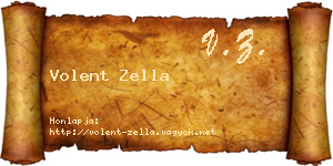 Volent Zella névjegykártya
